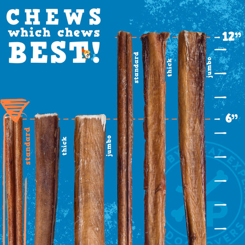 Jack&Pup Odor Free Bully Sticks  Standard