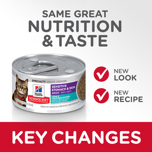 Hill's® Science Diet® Sensitive Stomach & Skin Tuna & Vegetable Entrée cat food