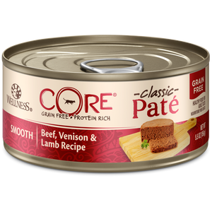 Wellness CORE Natural Grain Free Beef, Venison and Lamb Smooth Pate Wet Canned Cat Food