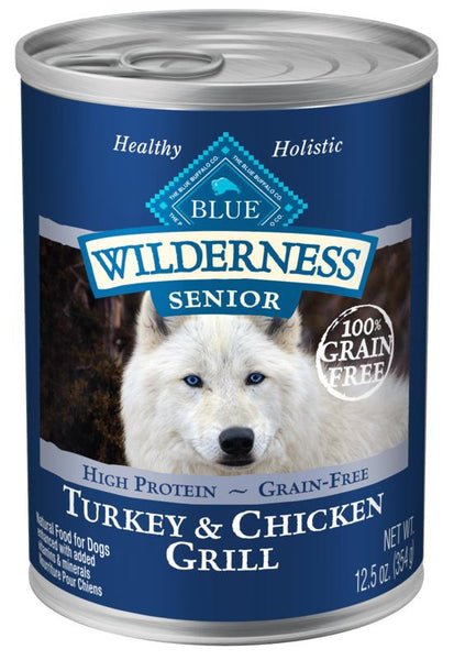 Blue Buffalo Wilderness Turkey Chicken Grill Senior Canned Dog